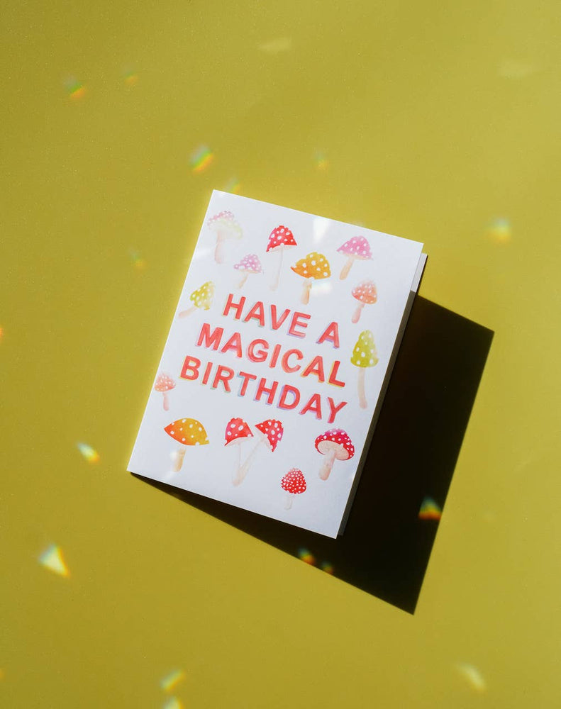 Magic Mushrooms Birthday Card: Single