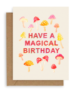 Magic Mushrooms Birthday Card: Single