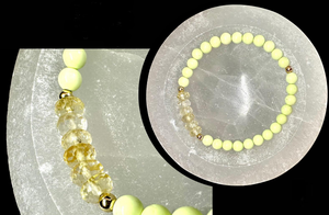 Abundance Bracelet (Lemon Chrysoprase & Citrine Faceted Rondelles)
