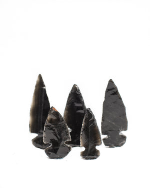 Black Obsidian Arrowheads