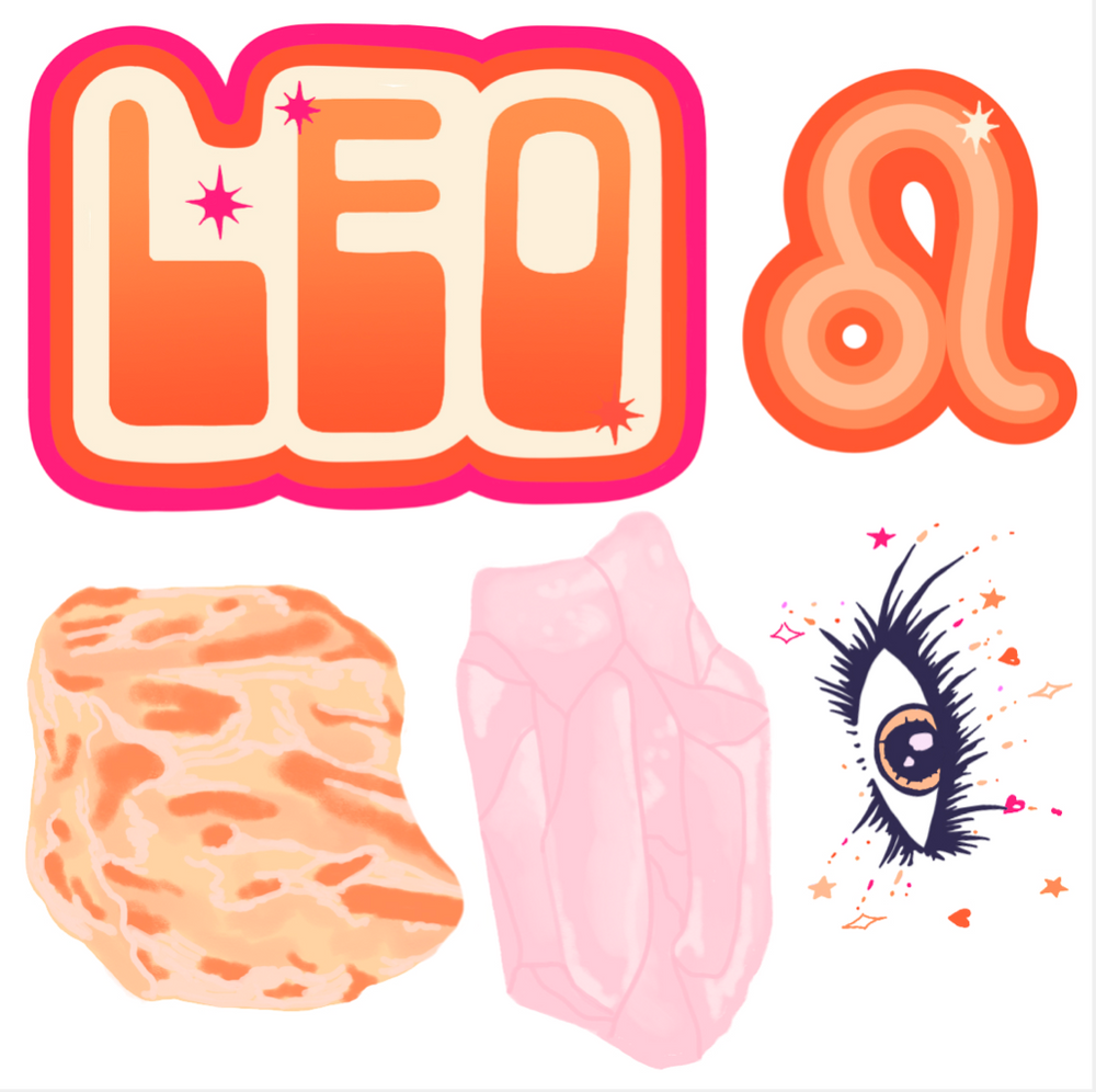 Leoz Sticker Leo Sticker Sheet – Open Eye Crystals