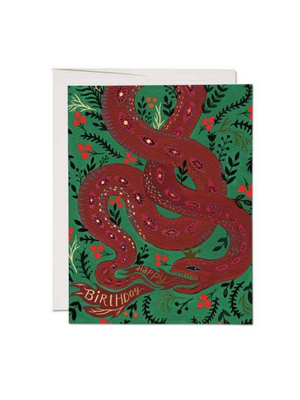 
                
                    Load image into Gallery viewer, Red Snake Birthday Greeting Card
                
            